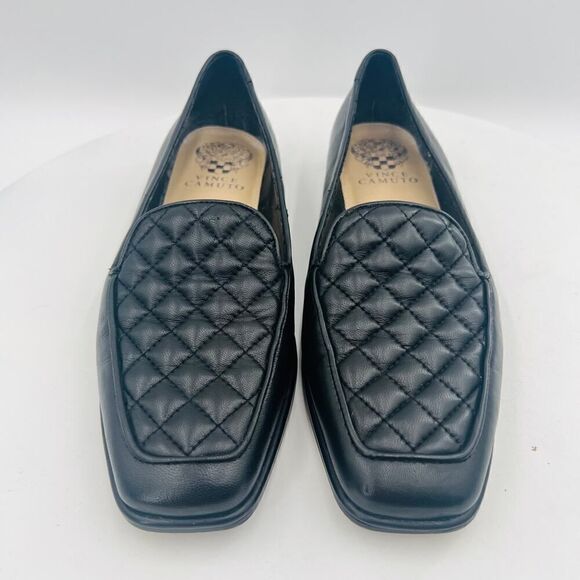 Vince Camuto Regintia Diamond Quilted Loafer Black Shoe Size 6 - Picture 10 of 14